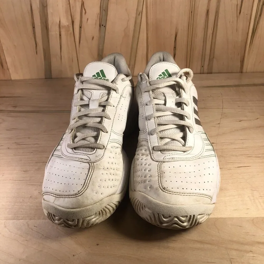 Adidas Bercuda Shoes Size Women's 8.5 White Green Athletic Trainer Sneakers